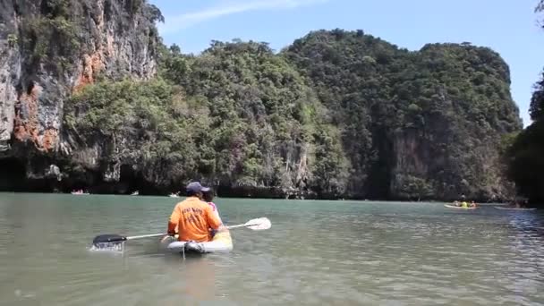 Phi Phi Island Krabi Tailandia Marzo 2017 Viaje Barco Las — Vídeo de stock