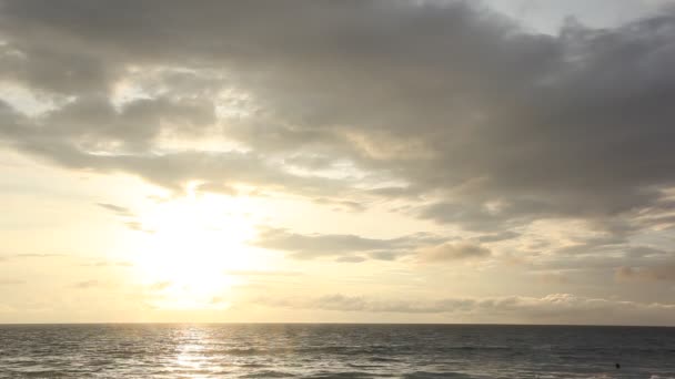 Vista Panoramica Del Tramonto Sulla Spiaggia Thailandia — Video Stock