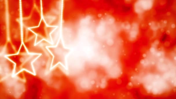 Abstract Holiday Background Glowing Christmas Stars — Stock Video