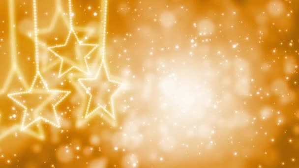 Fundo Férias Abstrato Com Brilhantes Estrelas Natal — Vídeo de Stock