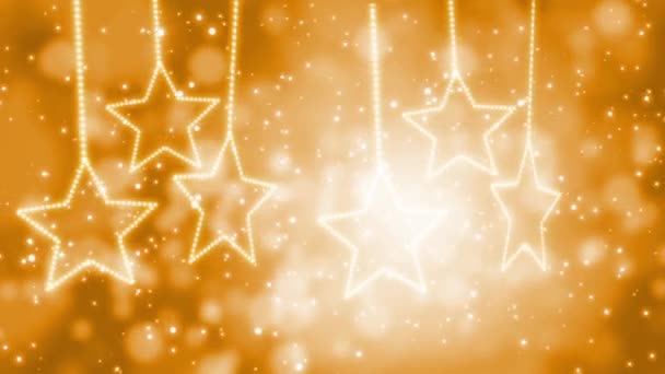 Αφηρημένη Διακοπών Φόντο Λαμπερά Χριστουγεννιάτικα Αστέρια — Αρχείο Βίντεο