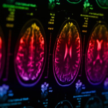 İnsan beyninin, portre resim tıbbi x-ray