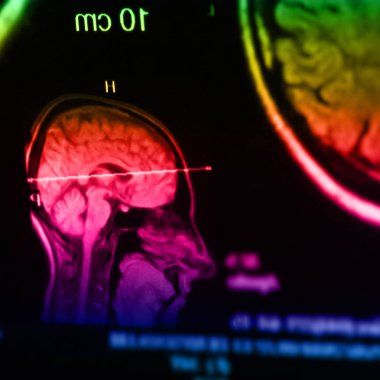 İnsan beyninin, portre resim tıbbi x-ray