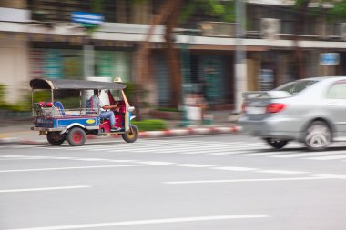 Bangkok, Tayland - 2 Ekim 2016: Saklardı şehir Bangkok hareket