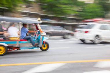 Bangkok, Tayland - 2 Ekim 2016: Saklardı şehir Bangkok hareket