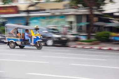 Bangkok, Tayland - 2 Ekim 2016: Saklardı şehir Bangkok hareket