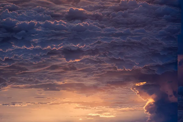 Beau Fond Bleu Ciel Avec Coucher Soleil — Photo