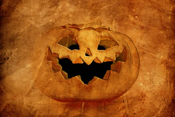 Halloween Jack Lantern Autumn Leaves — Stock Photo, Image