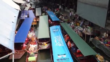 Bangkok. Damnoen Saduak, - 31 Ocak 2019: Damnoen Saduak yüzen Ratchaburi ili Bangkok yakınındaki Pazar famoust Ratchaburi Saduka yüzen Pazar en yakınındaki marken Bangkok alanına göre yüzen famoust