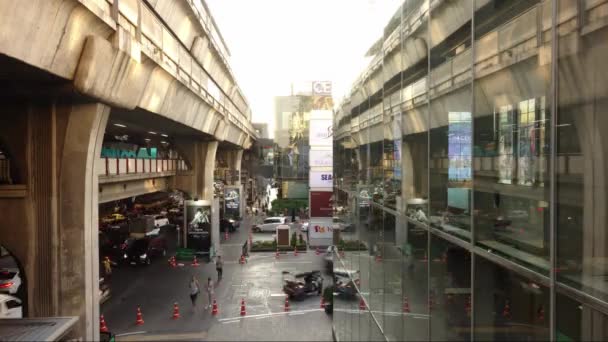 Bangkok Ocak 2019 Timelapse Çevrenin Görünümü Siam Gece Bangkok Merkezinde — Stok video