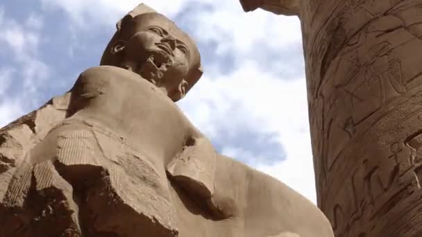 Ναός Καρνάκ Στο Λούξορ Της Αιγύπτου — Αρχείο Βίντεο