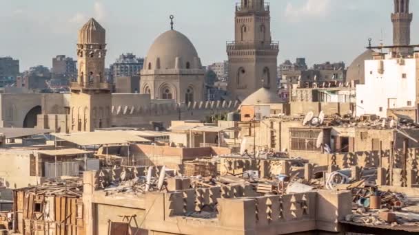 Prachtig Uitzicht Het Oude Gedeelte Van Stad Caïro — Stockvideo