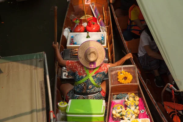 Banguecoque Damnoen Saduak Jan 2019 Damnoen Saduak Famoust Floating Market — Fotografia de Stock