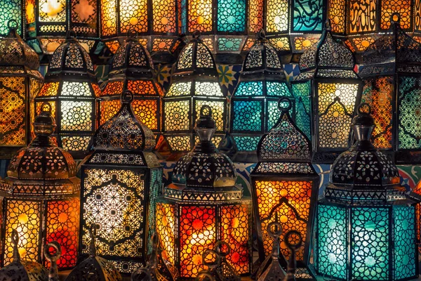 Lighting Colors Muslim Style Lantern Shining — Stock Photo, Image