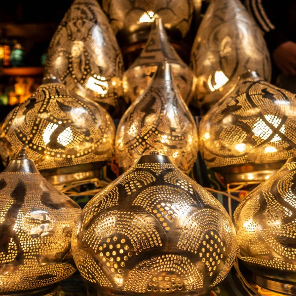 Cairo Egypt Feb 2019 Lamp Lantern Shop Khan Khalili Market — Stock Photo, Image