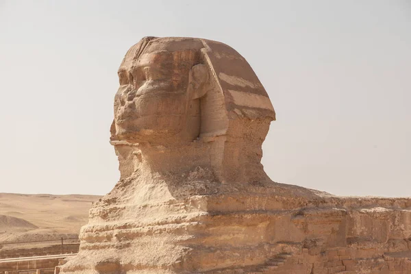 Wielki Sfinks Piramidy Kufu Giza Egipt — Zdjęcie stockowe