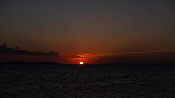 Vacker Mörk Himmel Bakgrund Solnedgången — Stockvideo