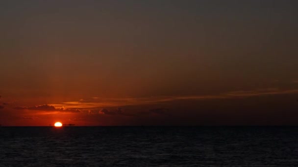 Vacker Mörk Himmel Bakgrund Solnedgången — Stockvideo