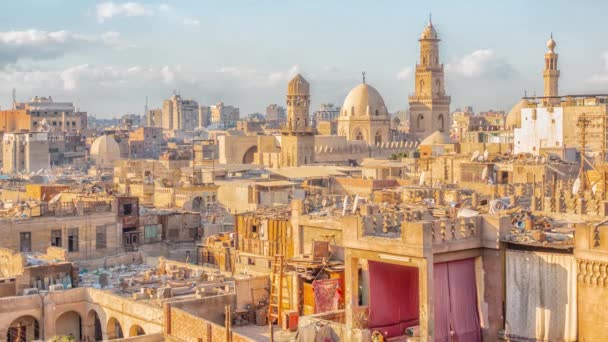 Gyönyörű Kilátás Nyílik Régi Része Város Cairo — Stock videók
