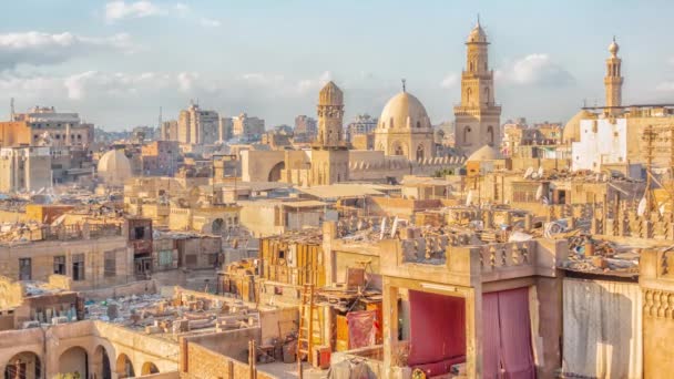 Bella Vista Sulla Parte Vecchia Della Città Cairo — Video Stock