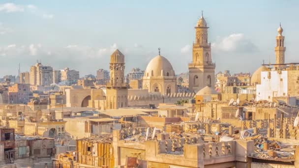 Prachtig Uitzicht Het Oude Gedeelte Van Stad Caïro — Stockvideo