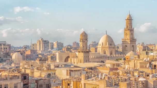 Prachtig Uitzicht Het Oude Gedeelte Van Stad Caïro — Stockvideo