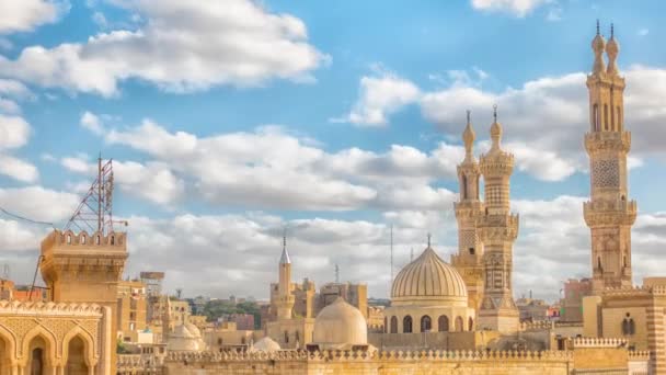 城市开罗的老部分的美丽的看法 — 图库视频影像