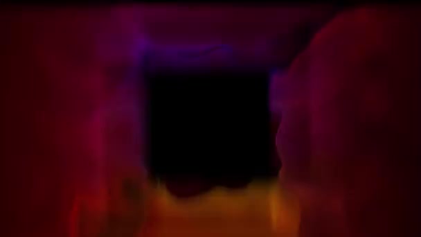 Abstrakter Kubus Moderne Farbenfrohe Beleuchtung — Stockvideo