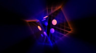 Soyut küp, modern renkli aydınlatma