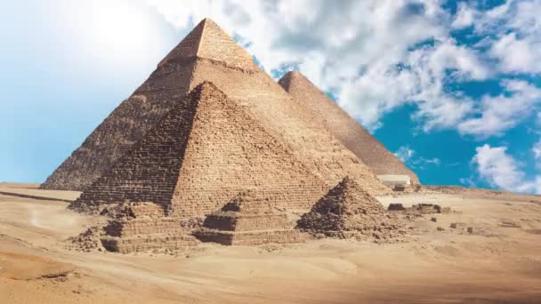 Общий вид пирамид — стоковое видео