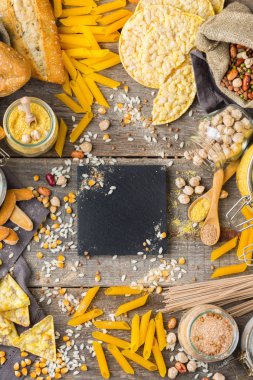 Glutensiz gıda ve un, badem, mısır, pirinç, nohut