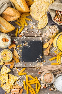 Glutensiz gıda ve un, badem, mısır, pirinç, nohut