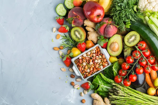 Gezond voedsel voor uitgebalanceerd alkalisch dieet concept — Stockfoto