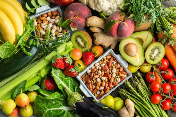 Gezond voedsel voor uitgebalanceerd alkalisch dieet concept — Stockfoto
