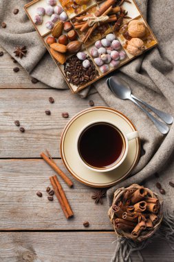 Sonbahar, kış hygge ev dekorasyonu kompozisyon, coziness kavramı