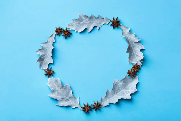 Kreative Weihnachten Winter Herbst Herbst Komposition mit dekorativen — Stockfoto