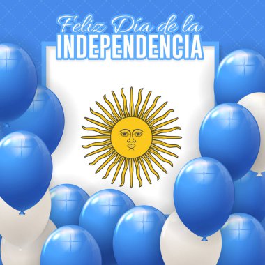 Arjantin Tebrik Kartı Vektör Tasarımı - İspanyolca Metin 