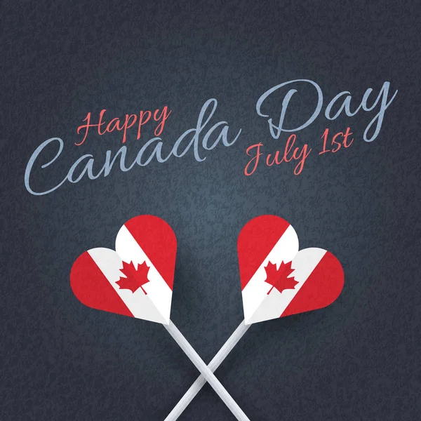 Retro Style Canada Day Background National Celebration Card Badges Vector — Stock Vector