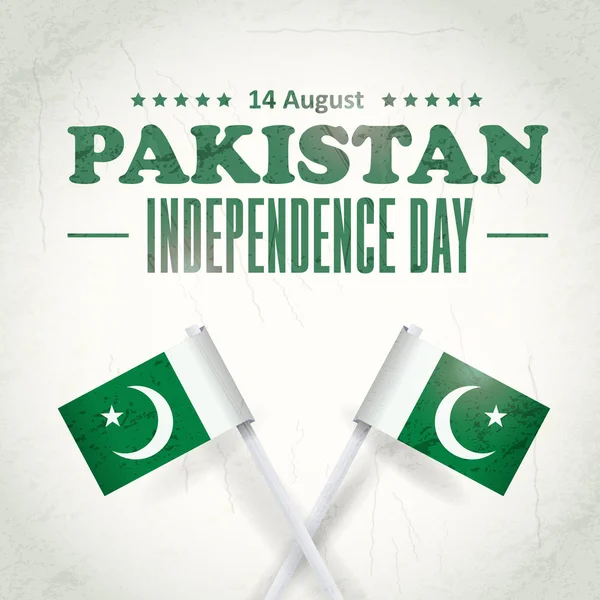 Vector Día Independencia Pakistán Agosto Ilustración Tarjetas Celebración Banner Web — Vector de stock