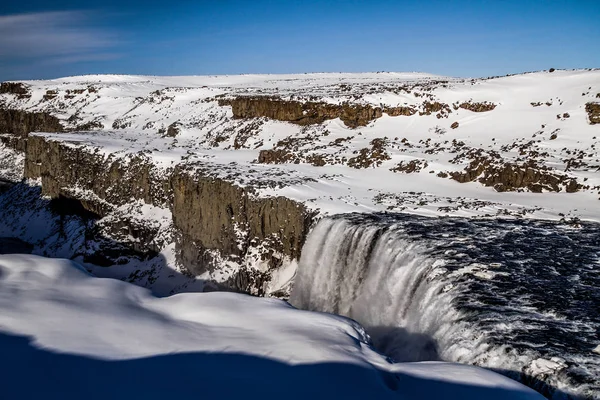 Водопад Деттифосс Национальном Парке Ватнайкулл Северо Востоке Исландии Водопад Детифосс — стоковое фото
