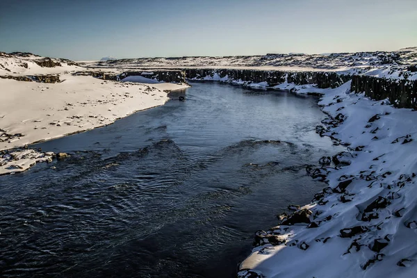 Καταρράκτης Dettifoss Στο Vatnajkull Εθνικό Πάρκο Στην Βορειοανατολική Iceland Detifoss — Φωτογραφία Αρχείου