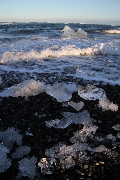 Izland Jokulsarlon Lagúna Szép Hideg Táj Kép Izlandi Gleccser Lagoon — Stock Fotó