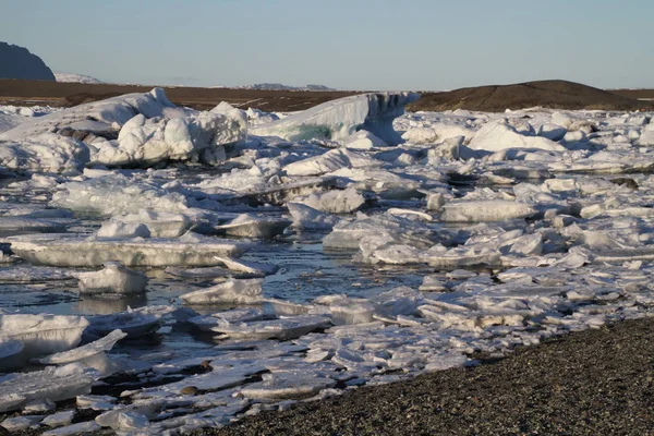 Zlanda Jokulsarlon Lagün Güzel Soğuk Manzara Resim Zlanda Buzul Lagün — Stok fotoğraf