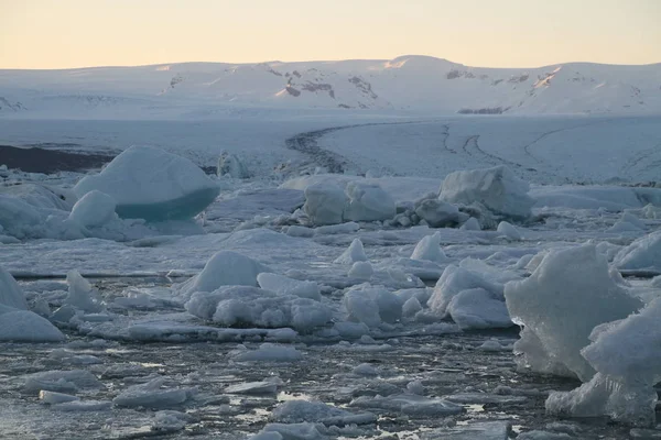 Islande Lagune Jokulsarlon Belle Image Paysage Froid Baie Lagune Glacier — Photo