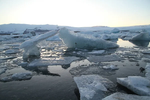 Island Glaciärlagunen Lagoon Vacker Kallt Landskap Bild Isländska Glacier Lagoon — Stockfoto