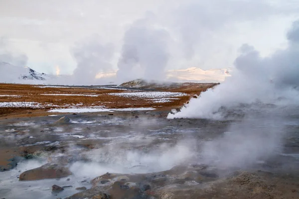 Geothermal Area Hverir North Iceland Lake Myvatn Akureyri Northeast Iceland — Stock Photo, Image