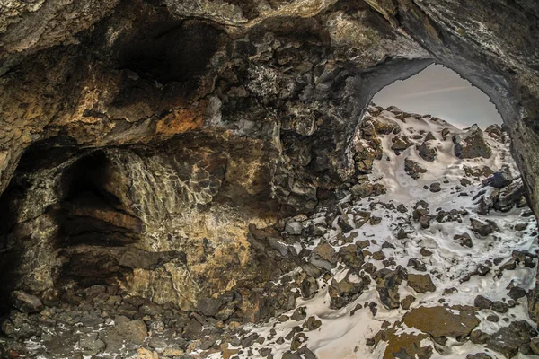 Dimmuborgir Ett Stort Område Ovanligt Formade Lavafält Öster Myvatn Island — Stockfoto