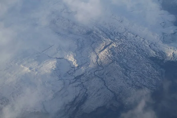 Vista Aérea Islândia Vista Aérea Paisagens Incríveis Icelândia Padrões Geleira — Fotografia de Stock