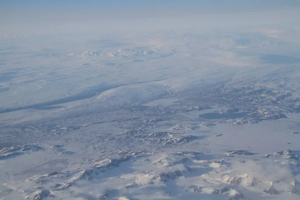 アイスランドの空撮 素晴らしいアイスランドの風景 氷河パターン 川と形状の空撮 美しい自然を背景 アイスランドの空から — ストック写真