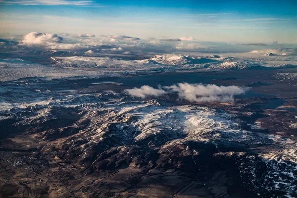 Vista Aérea Islândia Vista Aérea Paisagens Incríveis Icelândia Padrões Geleira — Fotografia de Stock